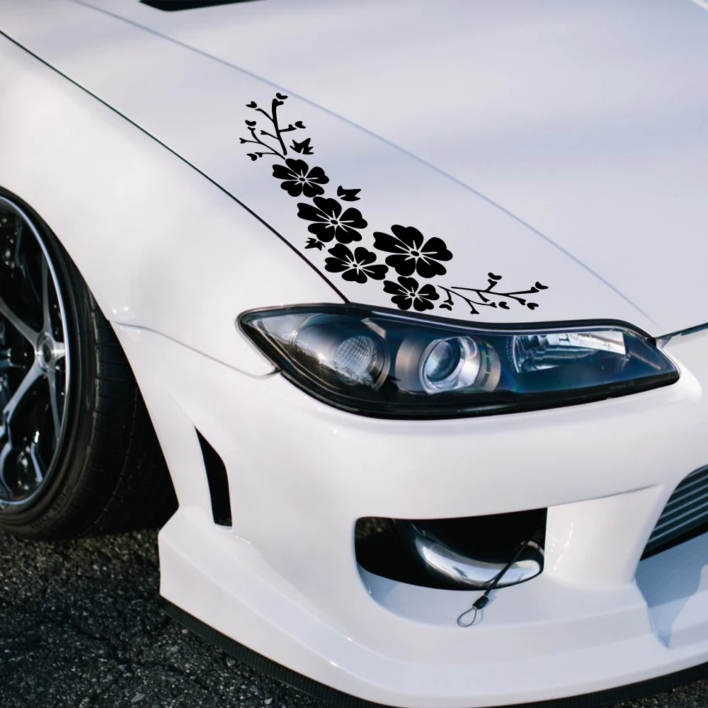 Car Sticker Blossom Flower Clusters Vinyl Decal Self-adhesive Waterproof Car Body Door Window Auto Exterior Decor Accessories