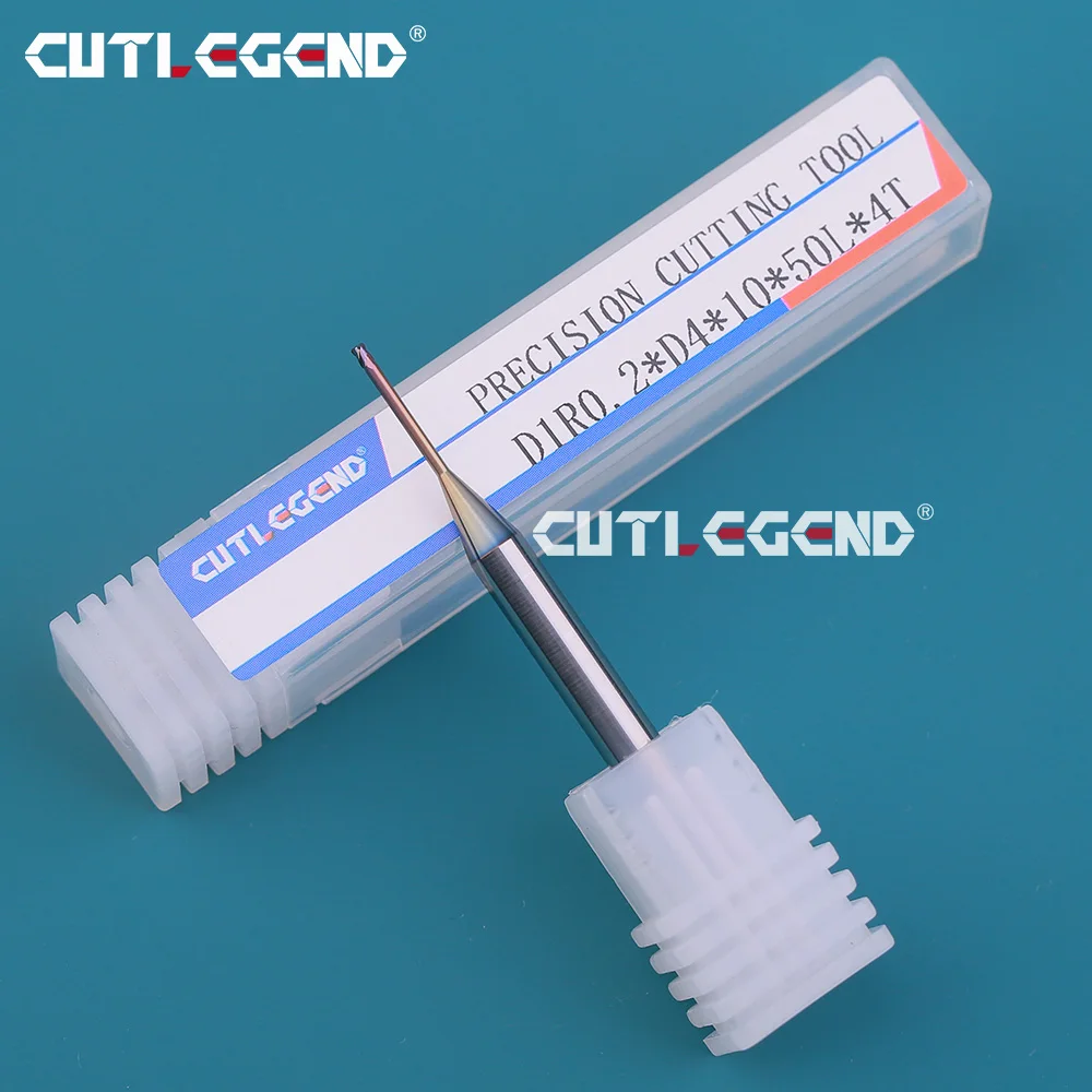 Vollhartmetall-Eckenrundungsschaftfräser 2mm-20mm mit langem Hals für Kupferelektroden/Aluminium Durchmesser 0,2mm-4mm R0,02/R0,05/R0,1/R0,2/R0,5 – Detail 5