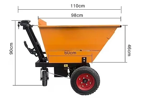 Camión volquete de ingeniería eléctrica, carrito de mina pequeño con empuje manual