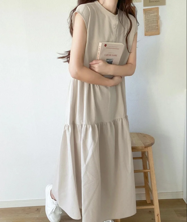 Zoete Japanse Sle ronde Ne gestreepte Svel Dr A-lijn midi rok enkele knoopsluiting zomer Faion dames Dr