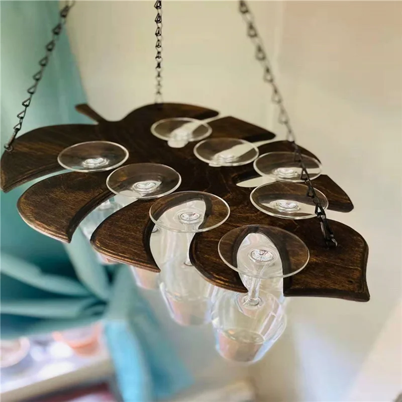 

SYW-Wine Rack,Wine Rack Wooden Wine Rack Home Wine Glass Hanger Decoration Red Wine Display Storage Home Organizer Bracket Durab