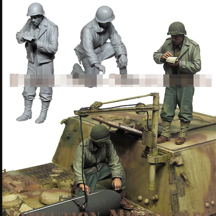 1/35 Resin Model figure GK Soldier US fanteria. WW2 tema militare del kit non assemblato e non verniciato della seconda guerra mondiale