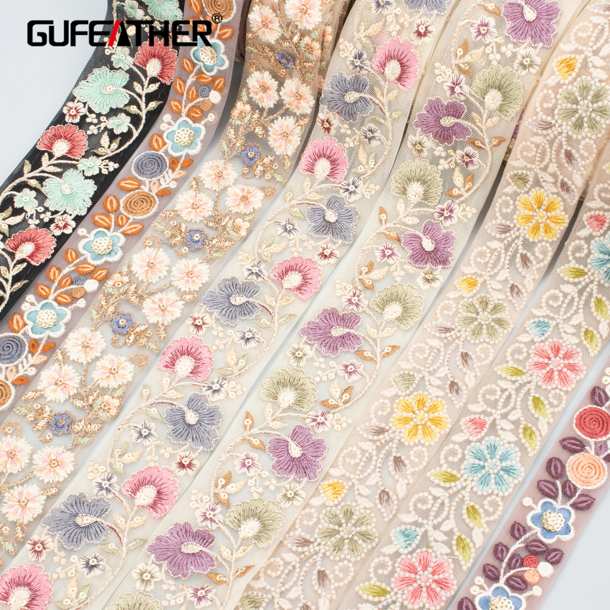 GUFEATHER MC70,jewelry accessories,hand embroidered ribbon,accessories for women,charms,diy pendants,jewelry making,50cm/lot