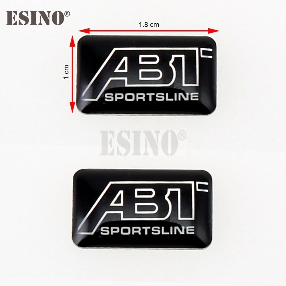 2 x Car Styling 3D Decorative Glue Decals Badges Adhesive Stickers Emblems Custom Motor Accessories for ABT Sports line