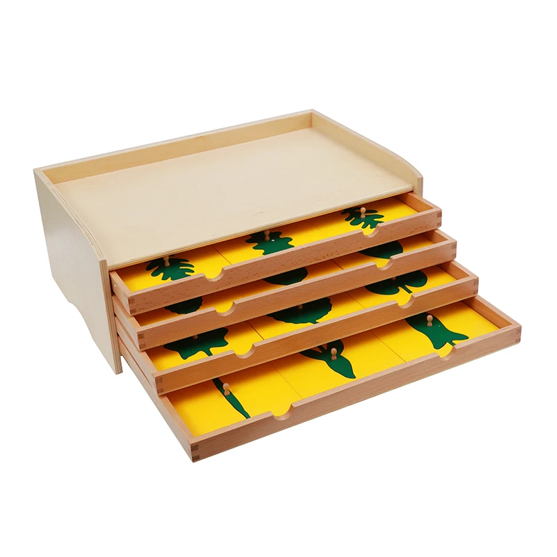 

Шкаф в виде листьев ботаники Монтессори с вставками, детские образовательные обучающие инструменты, учебные пособия для раннего обучения, культуральное образовательное оборудование