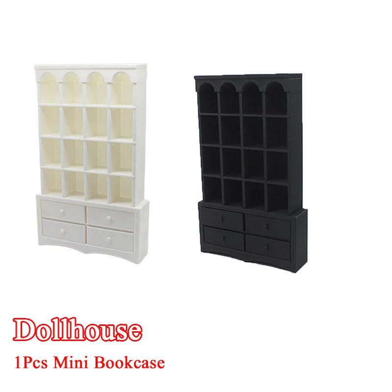 

Dollhouse Mini Furniture Scene Model Miniature Retro Bookcase Mini Storage Display Cabinet Bookcase Toy Doll House Accessories
