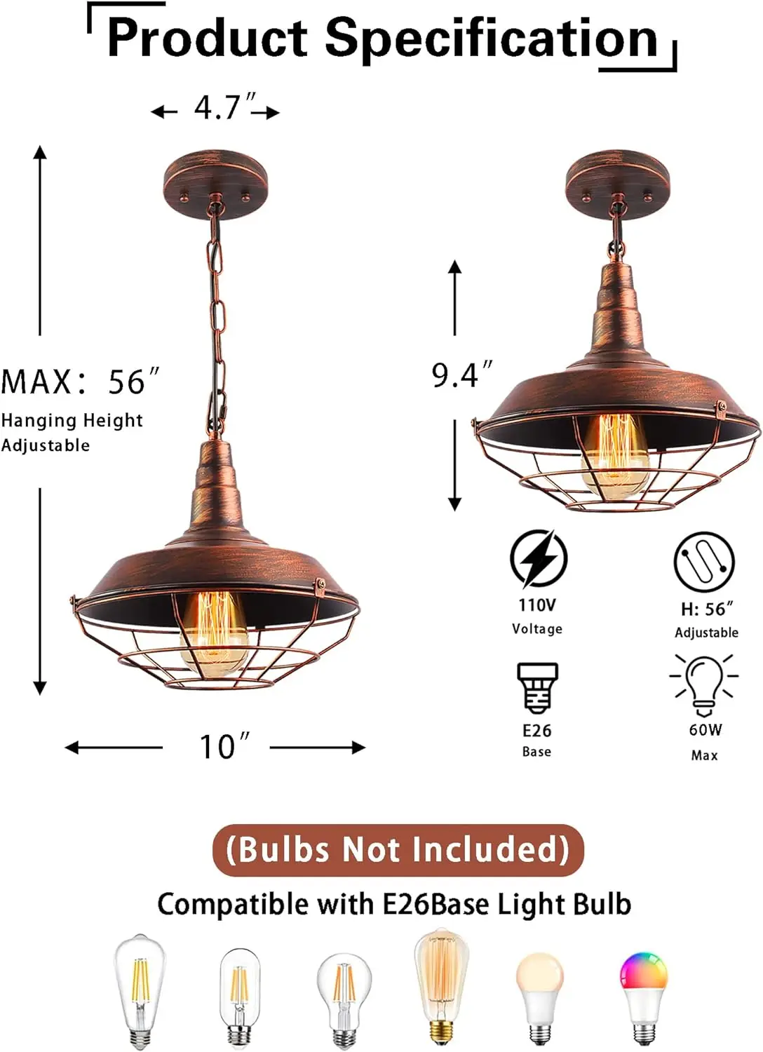 Kitchen Island Packs, Vintage Industrial Style Lighting Bronze Rustic Pendant Lights Fixture for Farmhouse chandelier