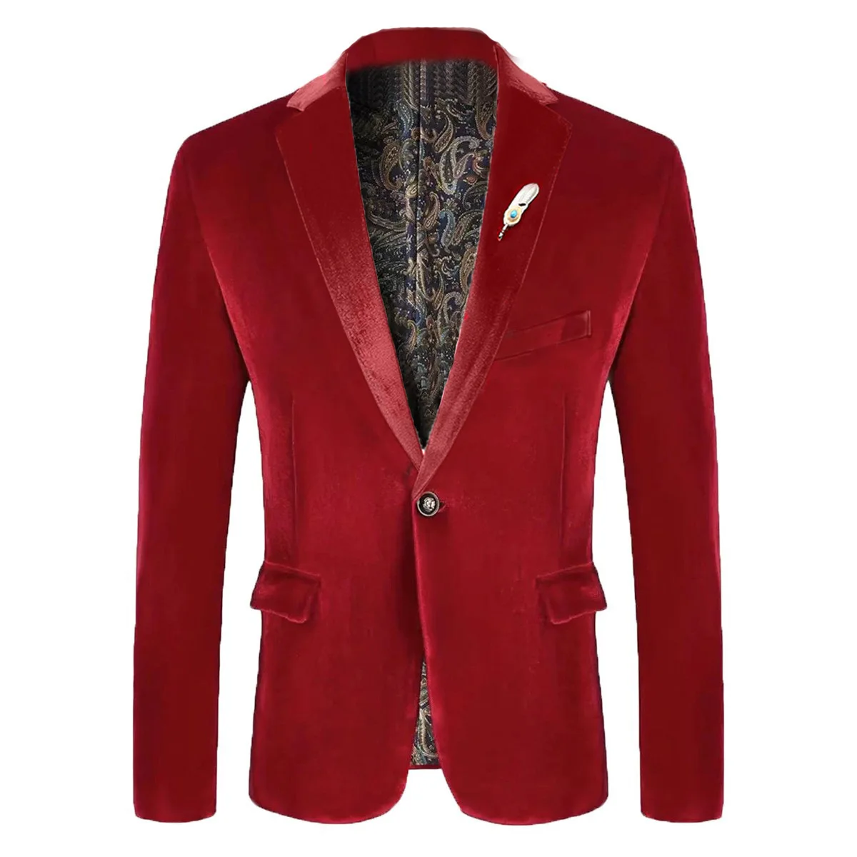 Cross border men's velvet suit jacket, slim fit fashion suit jacket, wedding party evening dress