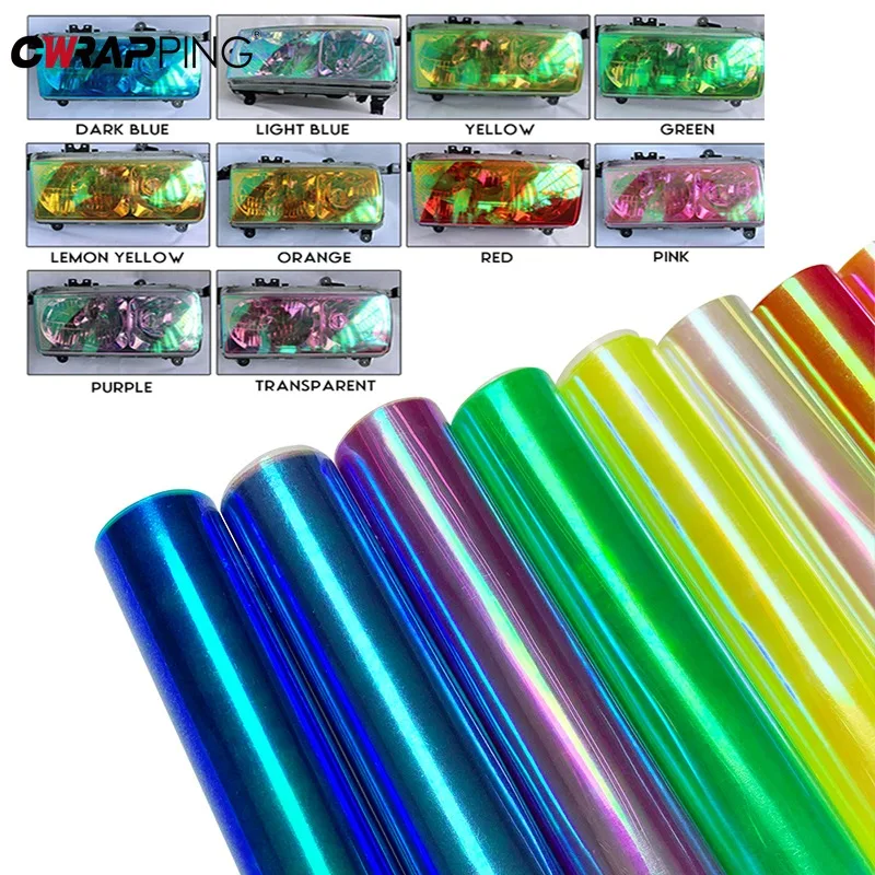 

Auto Headlight Protective Film Waterproof Wrap Vinyl Film Chameleon Car Headlight Tint Fog Light Taillight for Car Accessories