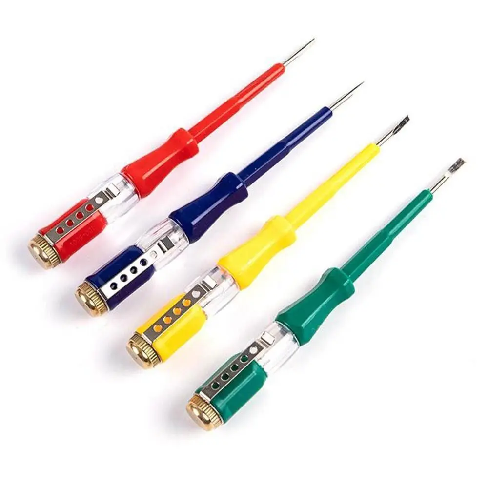 High Quality Multipurpose Electric Tester Electric Tool Household Flat Screwdriver 100-500V Circuit Test Pen