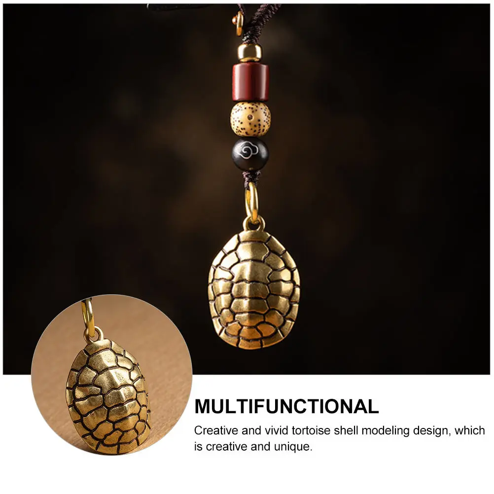

3Pcs Copper Turtle Shell Pendant Decorative Vintage Hanging Home Adornment Small Unique Desktop Ornament Blessing Gift