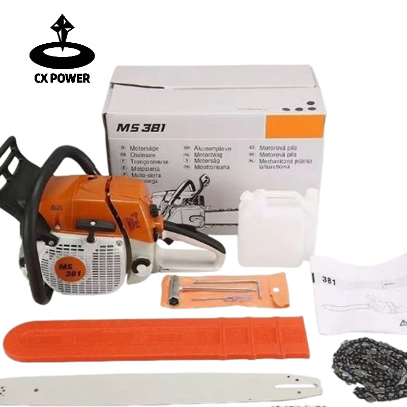 Industrial Grade 72cc Gaso line Chainsaw 2 Stroke 24 Inch Guide Bar 3.6kW Petrol Powered Chainsaw For Wood Cutting