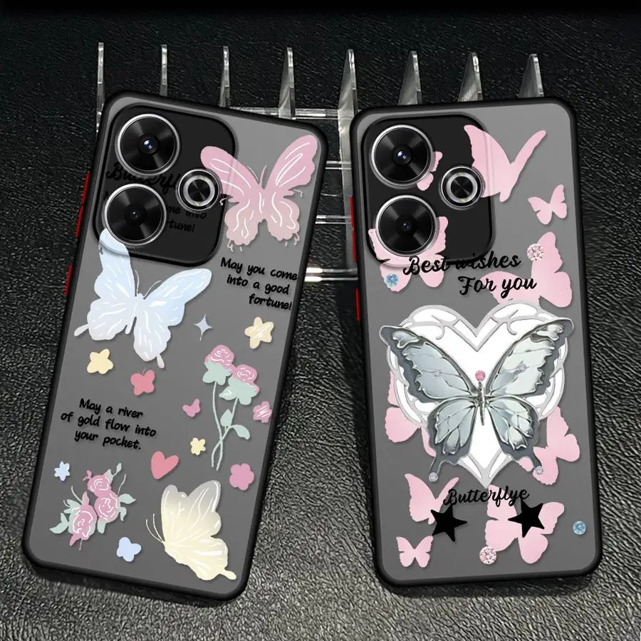Case for Xiaomi Redmi Note 15 11 10 12 13 14 Pro Plus A4 14C 13C 9S Funda Phone Cover Colorful Butterfly view 2