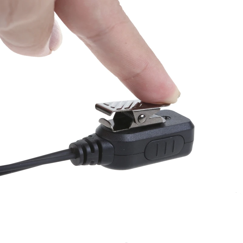 Auricular con gancho para oreja 1 pin para auricular radio con micrófono PTT