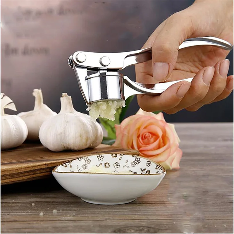 Kitchen gadgets Stainless Steel Garlic Press manual peeling garlic press mashed garlic tools squeeze garlic mortar clip garlic