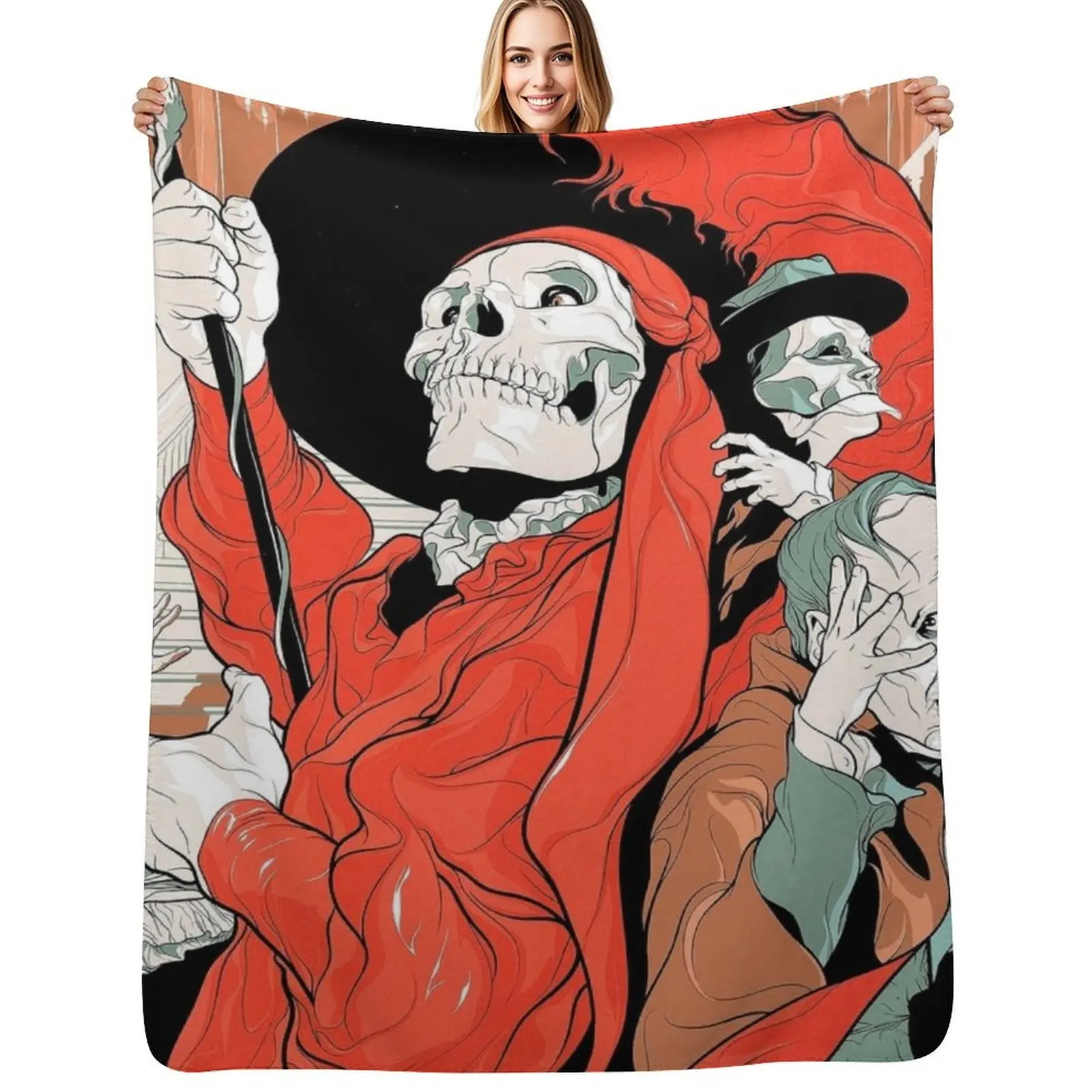 

The Phantom Of The Opera - Lon Cheney - The Nu Retro Poster Throw Blanket Comforter Sofa blankets and throws Cute Plaid Blankets