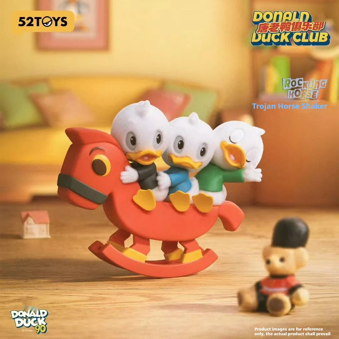 

52TOYS Duck Club, милая флокированная фигурка, Коллекционная игрушка, дисплей, модная слепая коробка, подарок