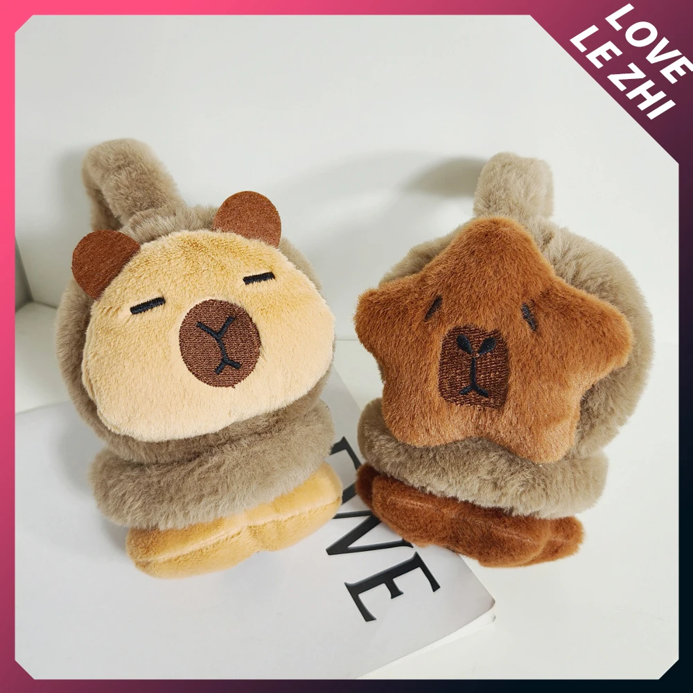 Cute Fashion Cartoon Capybara Earmuffs Thicken Keep Warm Ear Cover Outdoor Cycling Ski Antifreeze Ears Ear-Muffs