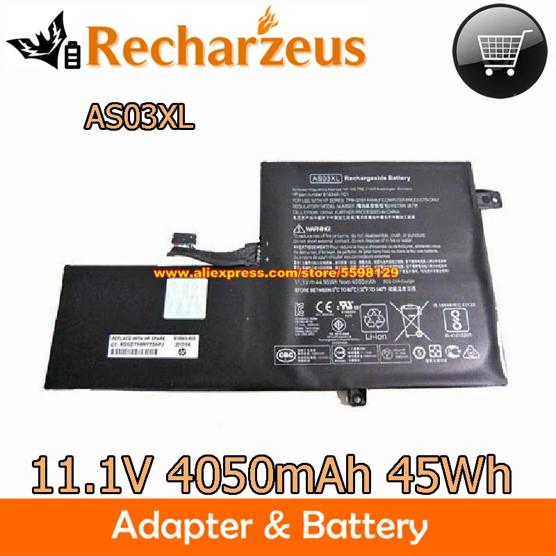 Genuine 11.1V 4050mAh 45Wh AS03XL 918669-855 918340-271 Battery HSTNN-DB7 For Hp Chromebook 11 G5 Education Edition EE Laptop