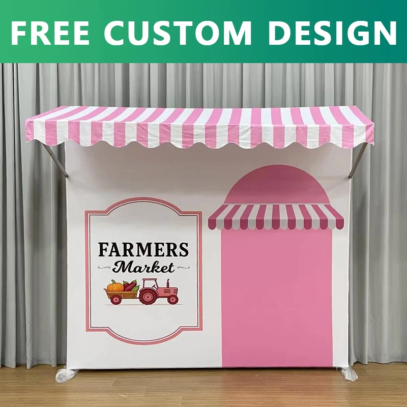 

Awning Backdrop, 8x7.7ft Stand and Cover for Birthdays, Holiday Parties, Baby Showers, Photo Booth Backdrops