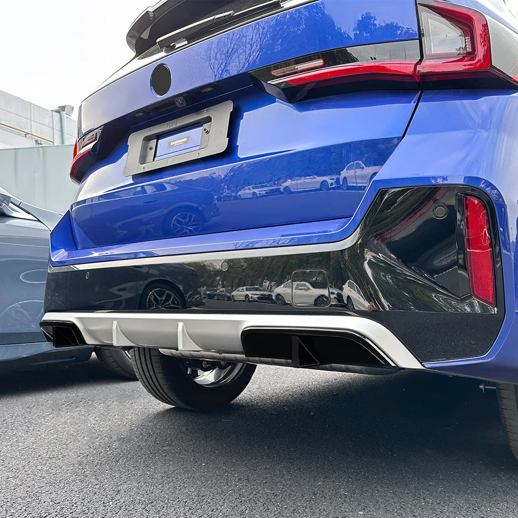 For BMW X1 IX1 U11 2023-2026 M Sport Rear Diffuser Lip Blade Spoiler Wind Knife Car Sticker Gloss Black