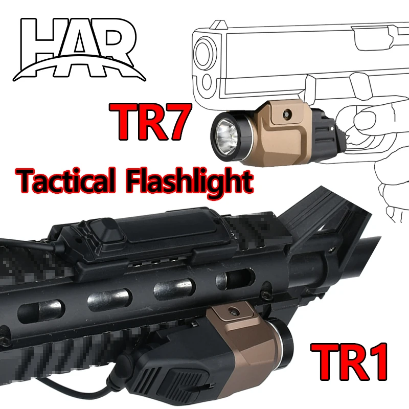 Tactics TR7 TR1 X300 X400 XC1 White Strobe Light Hunting Weapon Pistol Light Airsoft Accessories 20mm Glock 17 Airsoft Rifle PEQ