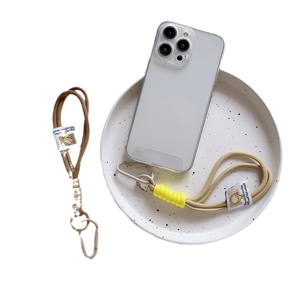 Double rope nylon woven cloth rope men and women keychain mountaineering couple mobile phone rope ton ton barrel rope bag pendan