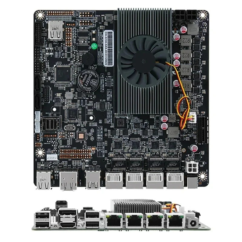 NAS 마더보드 12 i3-N305 N100 6 베이 DC 전원, 2xM.2 NVMe 6xSATA3.0 PCIE X1 4x i226-V 2.5G RJ45 LAN DDR5 17X17 ITX 메인보드