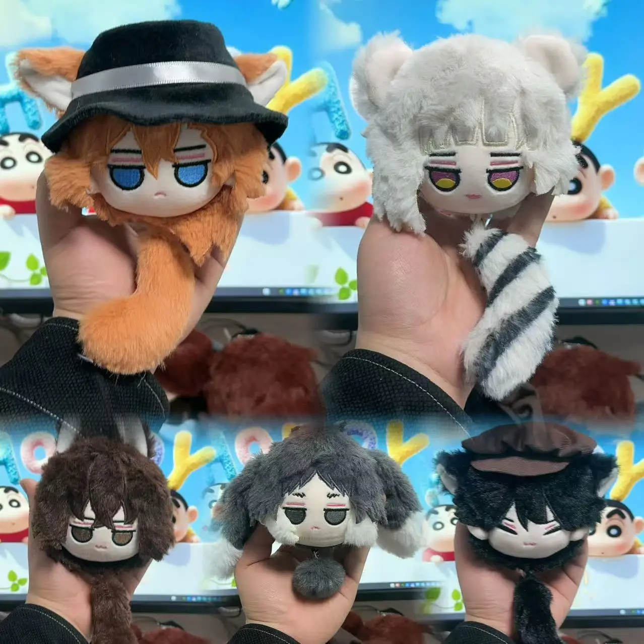 

10 см Nakahara Chuya Edogawa Rampo Dazai Osamu Nakajima Atsushi плюшевая кукла Dango игрушка сумка кулон косплей брелок плюшевая игрушка