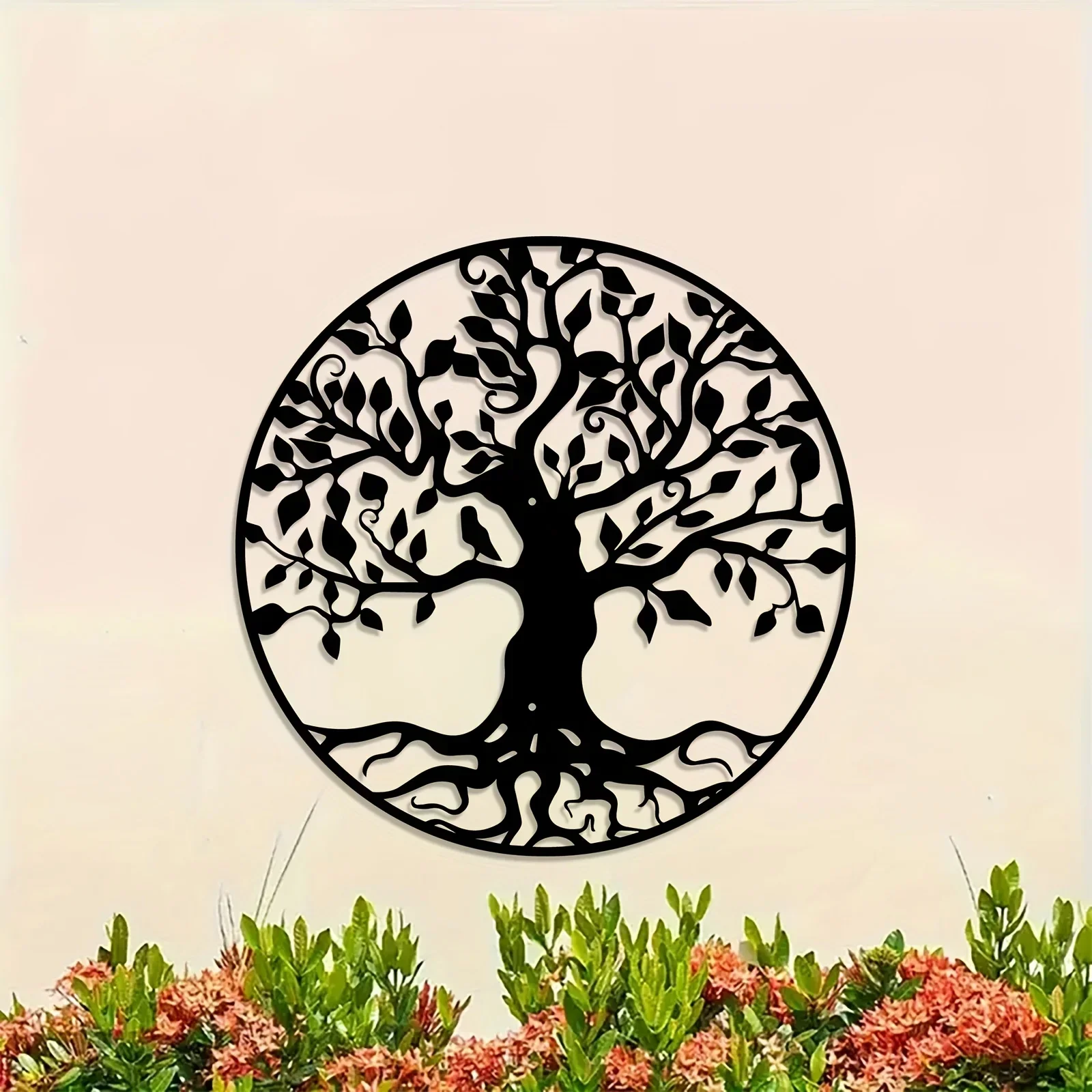 Tree of Life Birds Metal Wall Art Iron Nature Sculpture Living Room Hanging Mural Christmas Halloween Decor Gift