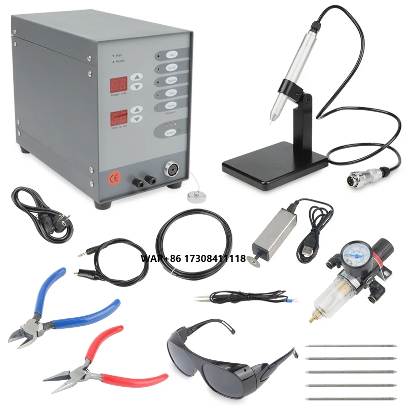 110V/220V Stainless Steel Spot Welding Machine Automatic Numerical Control Touch Pulse Argon Arc Welder for Soldering Jewelry