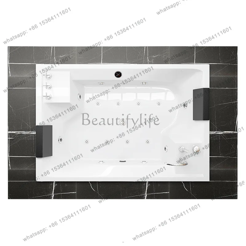 1.8M massage surfing bubble bath with handrails double couple theme hotel bathtub AJ-3048B