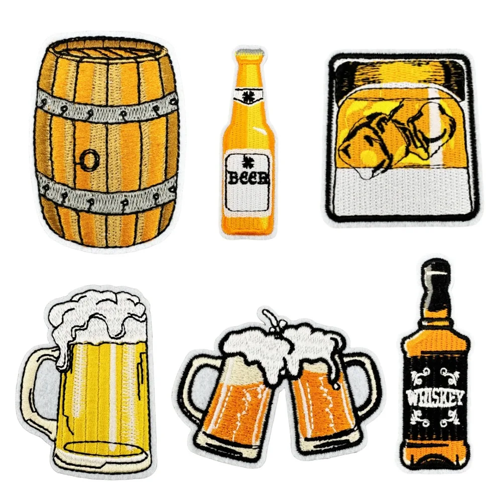 Beer Emblem Clothing Accessories Badge Sticker Embroidered Embroidery Sticker Iron-on Patches