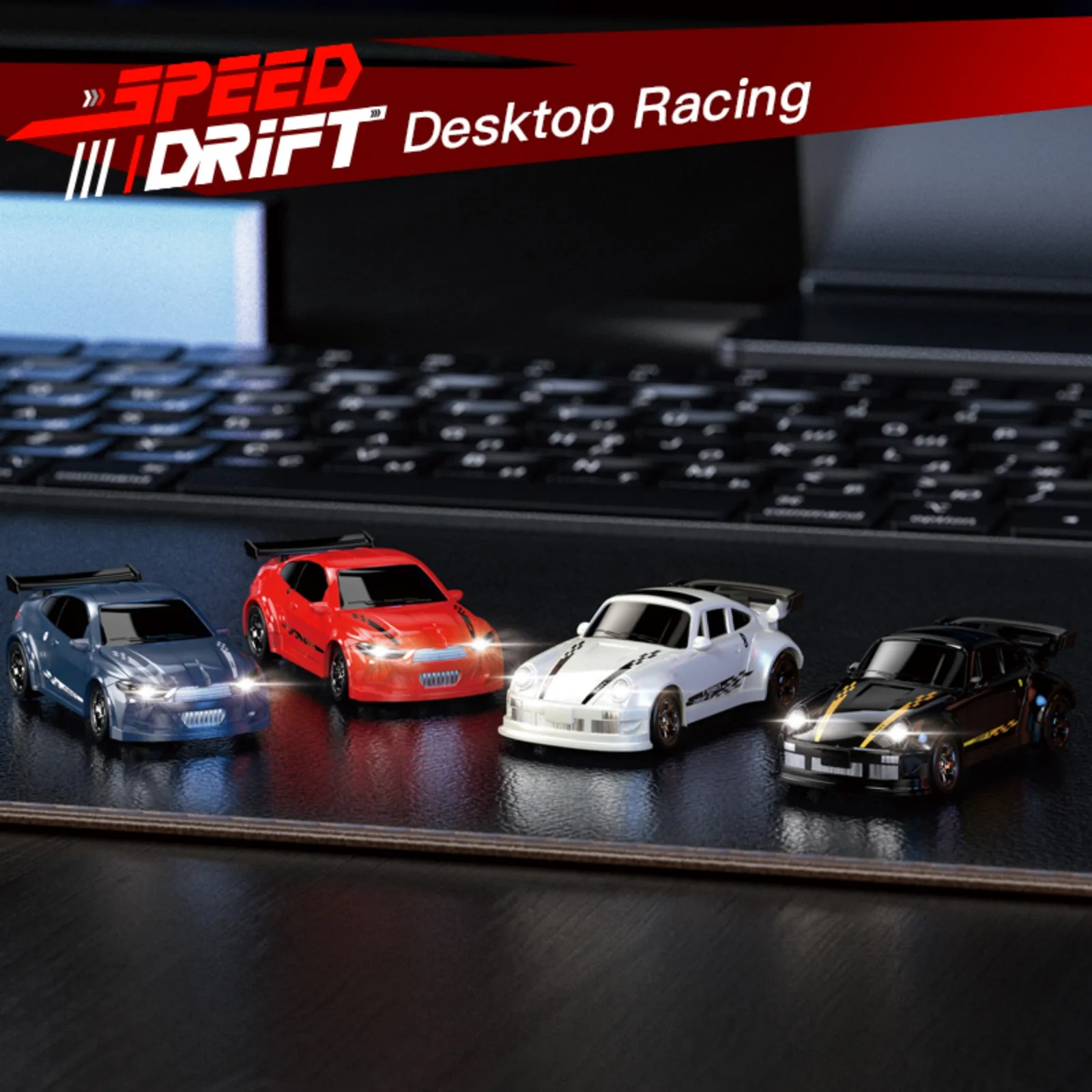 

KF20 1:64 RC Desktop Car 2.4G High-Speed Racing Drift Car Mini Full Proportions Desk Competition Toy RC Toy For Boys Gift