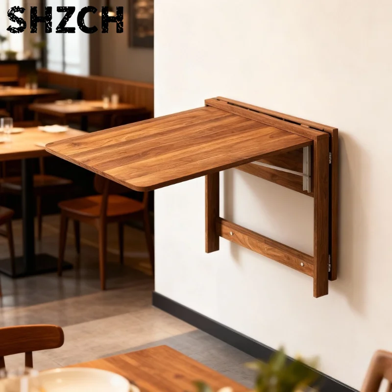 Space Saving Wall Mounted Folding Table Drop-Leaf Desk for Home Apartment Dining Table Multi-Functional Study Computer Desk