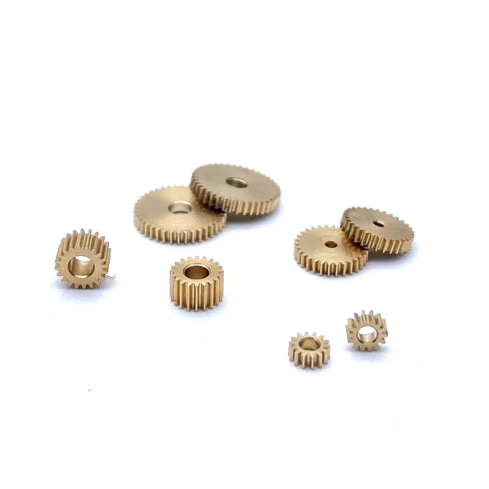 2PCS 0.2M 30/32/33/36/39/40/44/50 Denti Ingranaggio di Rame 0.7/1.2/1.3mm-Spessore Mini 1/1.8/2/3mm Foro QUALITÀ GEAR Modello RC FAI DA TE