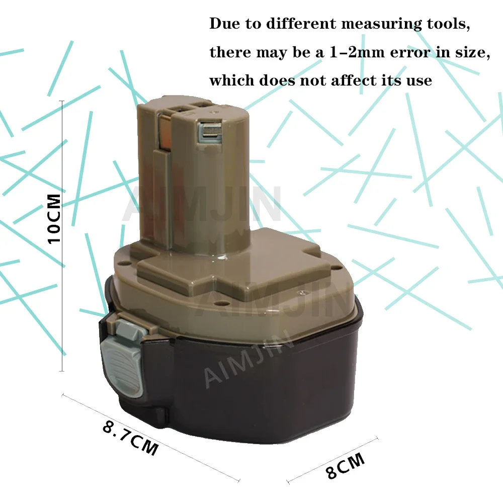 14.4V 4.8Ah NI-MH Replacement Battery For Makita PA14 1422 1433 1420 192600-1 6281D 6280D 6337D Rechargeable Battery