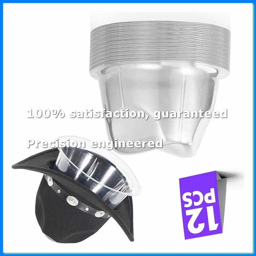 

12 Pcs Hat Shaper for Caps Plastic Hat Display Stand for Multiple Hats with Shaping Inserts and Tabletop Cap Holder-A57M