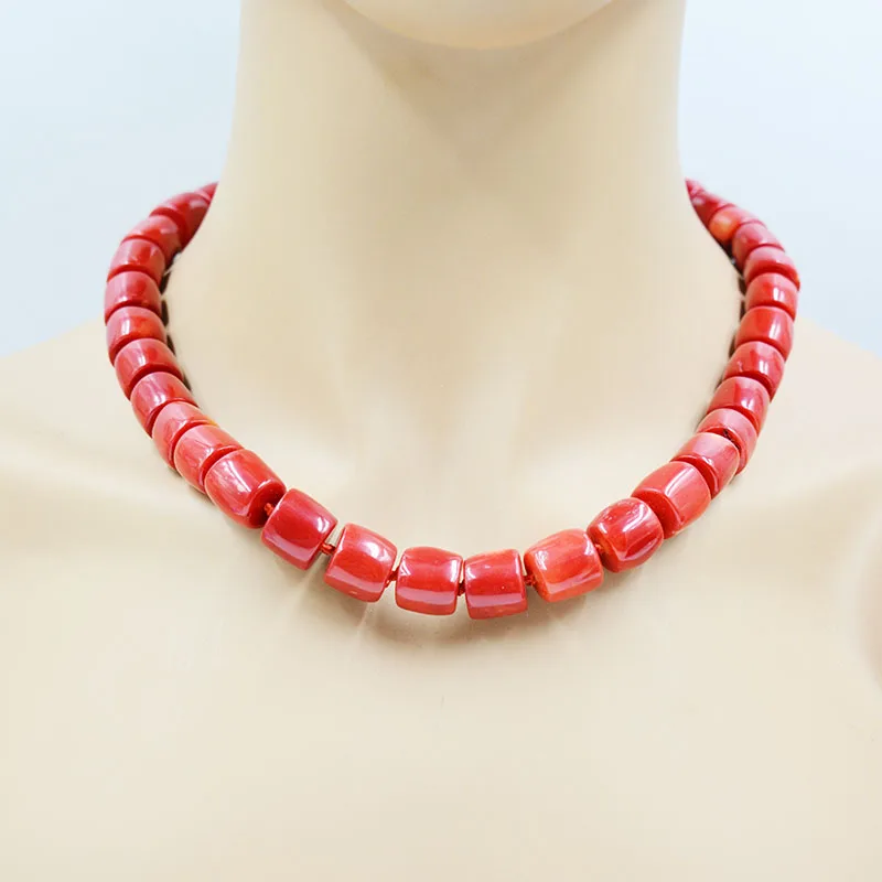 12MM high-quality natural red coral necklace. 18”