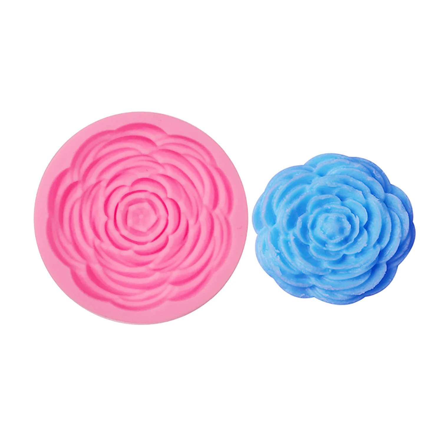 Flower Rose Chocolate Silicone Mold for Candy Dessert Cupcake Baking Candle Plaster Gypsum DIY Craft Supplies