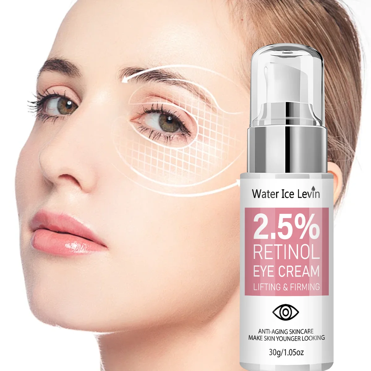 

Крем для век с 2,5% ретинолом, алоэ вера и витамином С - подтягивающий, антивозрастной, увлажняющий для омоложения кожи вокруг глаз