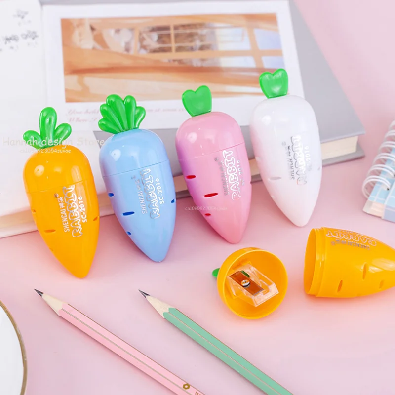 Carrot Pencil Sharpener Kawaii Stationery Office Supplies Cute Taille Crayon School Supplies Sketching Pencil  Stationery