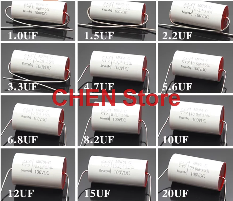 10PCS/lot BEVENBI MKPA-C 100V 0.68uF-20uF metallized polypropylene polyester film frequency divider capacitor  free shipping
