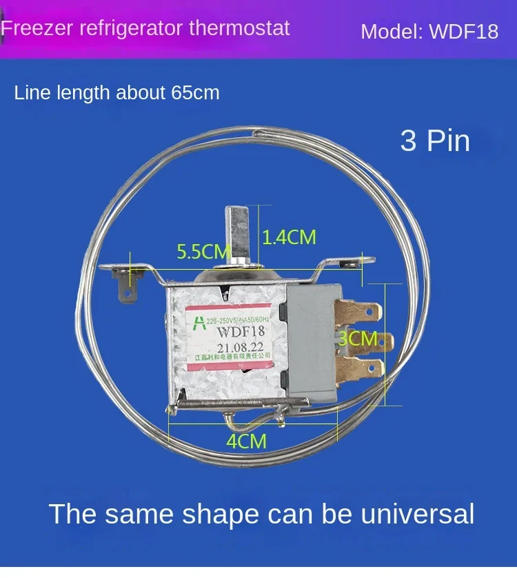 Refrigerator freezer WDF18 thermostat switch thermostat 3 needle and thread length 65cm