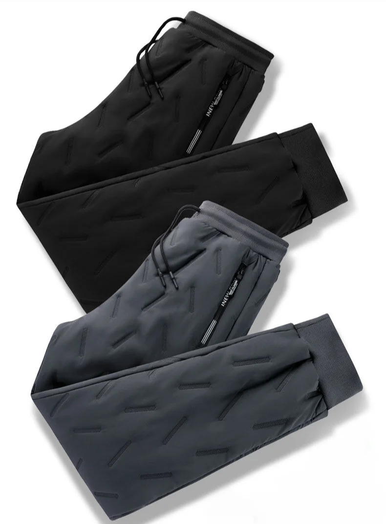 Winter Sweatwear Männer Verdicken Fleece Futter Sweatpant Thermische Hosen Casual Hosen Wasserdicht Winddicht Warme Samt Hosen – Detail 7