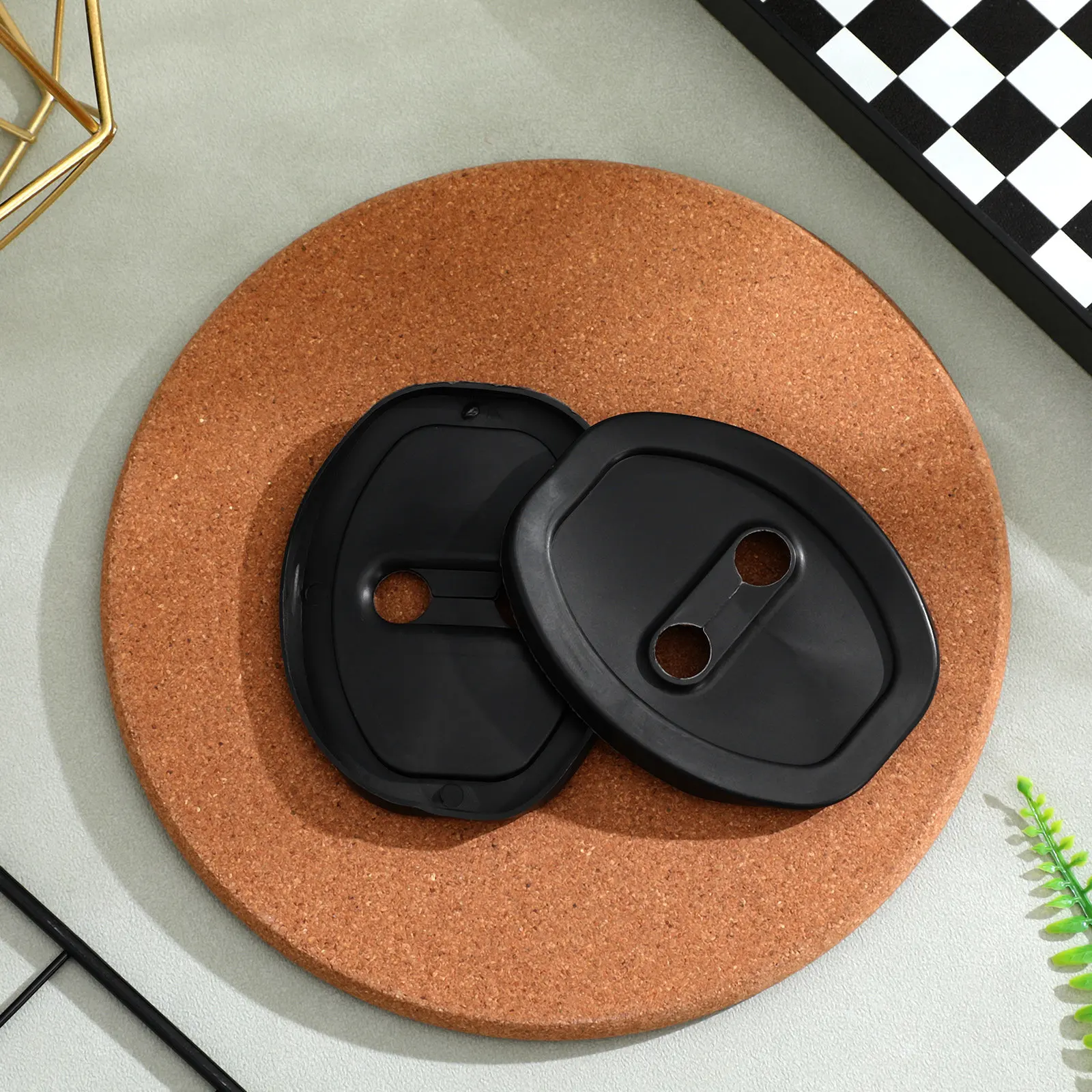 

4Pcs Car Door Lock Protective Cover Silicone ABS Shock Absorption Latch Guard for Noise Reduction Vibration Dampening Universal