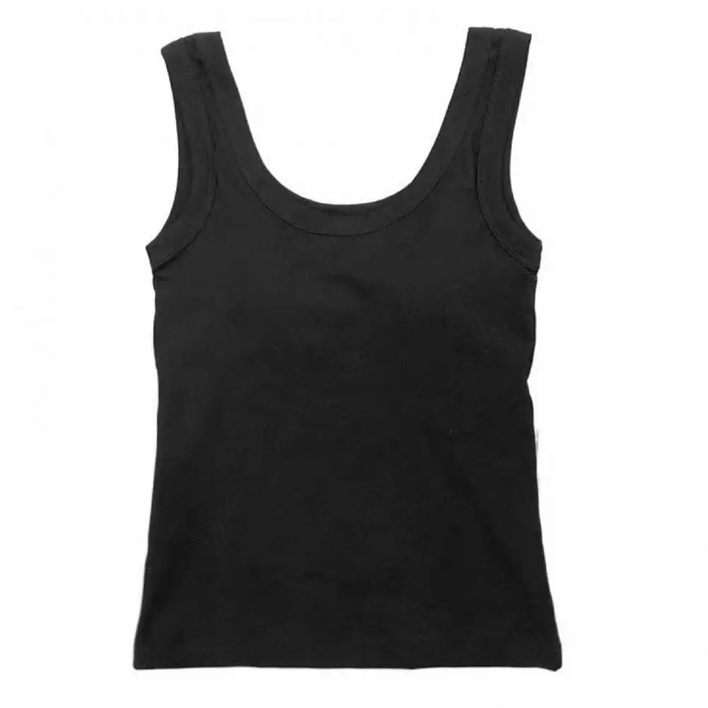 

Women Vest Padded Tank Top Padded Wireless Sport Camisole Tank Top for Women High Elasticity Vest with Round Neck for Wear