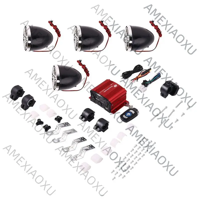 

Strange 3 Inch Motorcycle Waterproof Bluetooth Speakers 4 Channel Amplifier Mp3 Music Sound Audio Stereo Amp System
