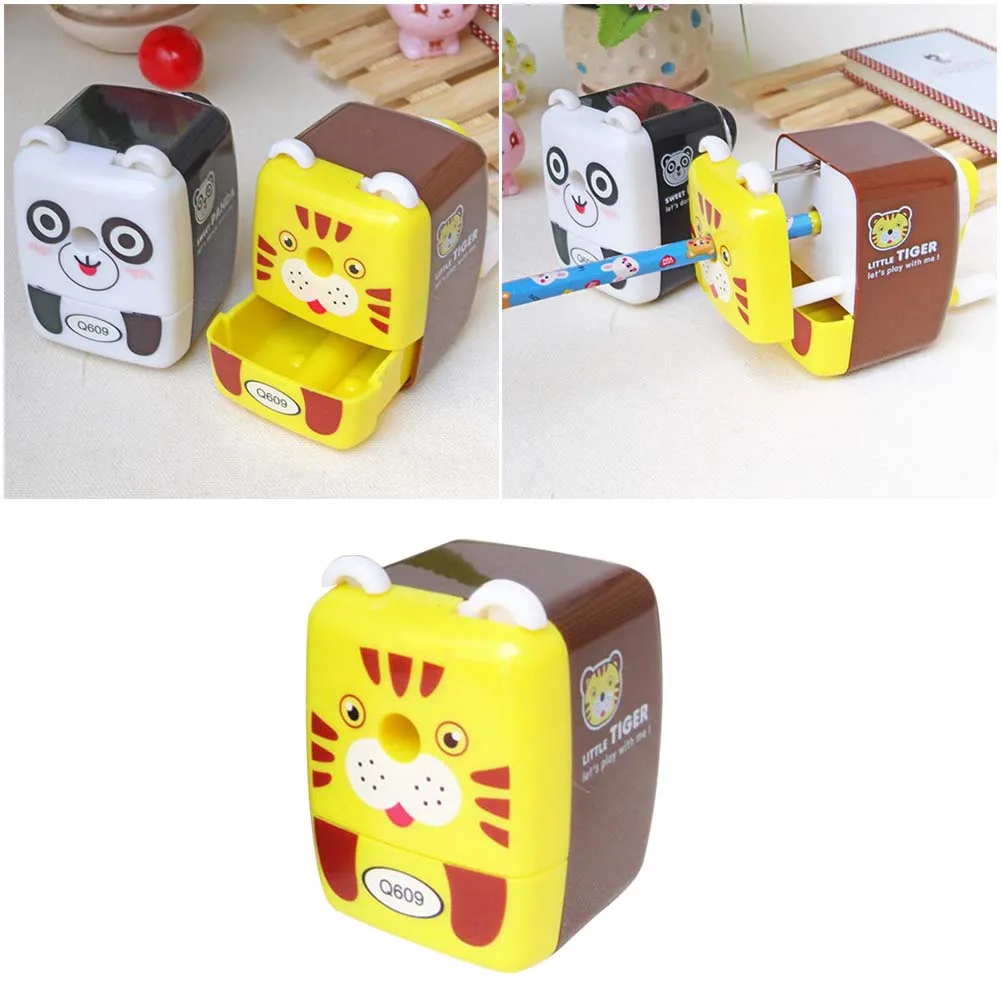 

1pc Cartoon Pencil Sharpener for Kids Students Lightweight School Office Desk Animal Design Sharpeners Gifts