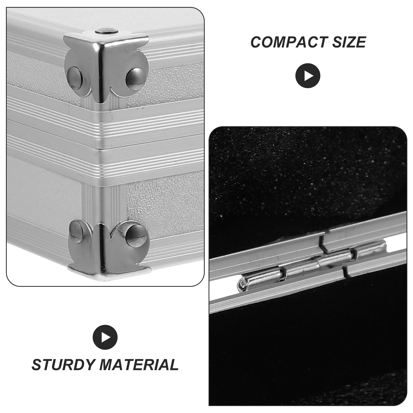 Multi-functional Carrying Box Instrument Storage Box Toolbox Suitcase Aluminum Carrying Flannel Hard Cases Metal Handle Tools